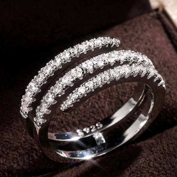 Sterling silver multi rows ring - Picture 2 of 5